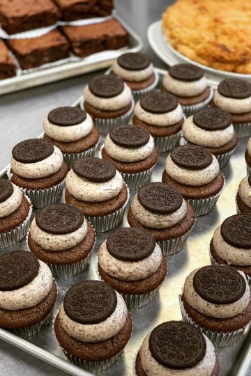 Chocolate Cupcakes with Oreo Buttercream