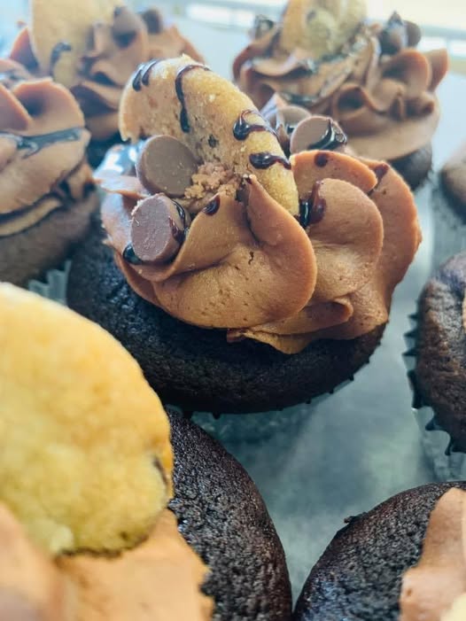 Chocolate Cookie Dough Chocolate Cupcake