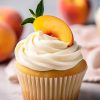 Boozy Peach Bourbon Cupcake